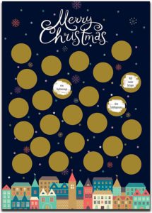 Adventskalender A4 zum Rubbeln
