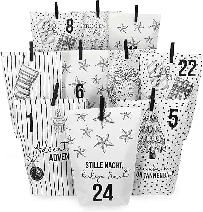 Extravaganter Adventskalender zum Befüllen