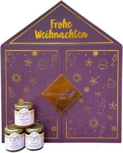 Marmeladen Adventskalender 2021 Marmeladenherz Weihnachtskalender mit 24 Marmeladen Hochwertige Marmeladen für Männer, Frauen und Familien Plastikfrei, vegan & nachhaltig Perfektes Geschenk